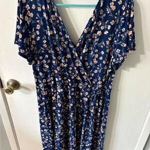 Kaileigh Navy Floral Maxi Dress